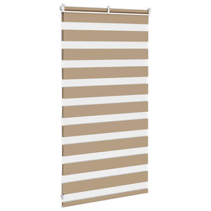 vidaXL Zebra Blind Sand Brown 70x100 cm Fabric Width 65.9 cm Polyester