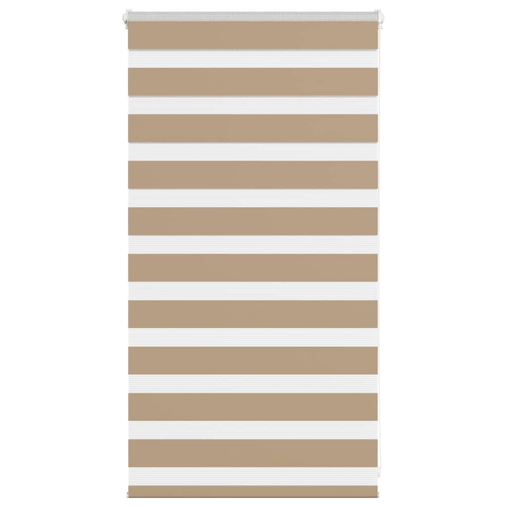 vidaXL Zebra Blind Sand Brown 80x100 cm Fabric Width 75.9 cm Polyester