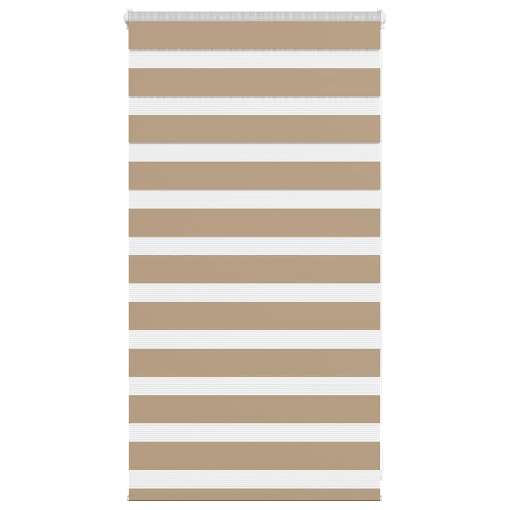 vidaXL Zebra Blind Sand Brown 85x100 cm Fabric Width 80.9 cm Polyester