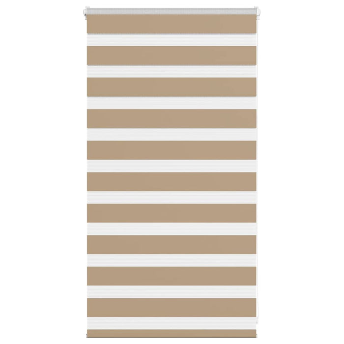 vidaXL Zebra Blind Sand Brown 85x100 cm Fabric Width 80.9 cm Polyester