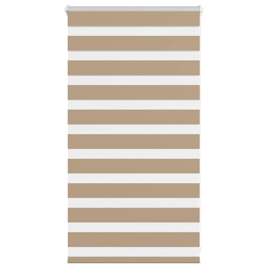 vidaXL Zebra Blind Sand Brown 90x100 cm Fabric Width 85.9 cm Polyester