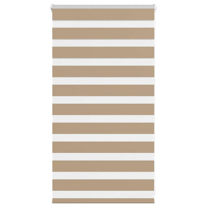 vidaXL Zebra Blind Sand Brown 90x100 cm Fabric Width 85.9 cm Polyester