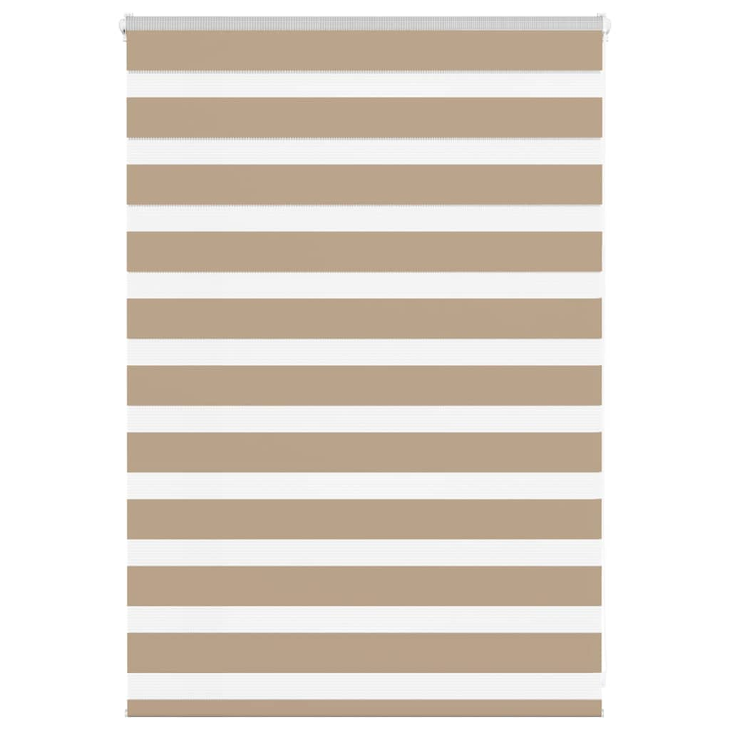 vidaXL Zebra Blind Sand Brown 95x100 cm Fabric Width 90.9 cm Polyester