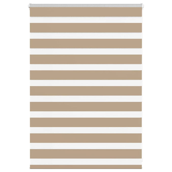 vidaXL Zebra Blind Sand Brown 95x100 cm Fabric Width 90.9 cm Polyester