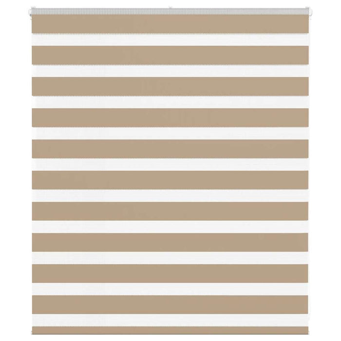 vidaXL Zebra Blind Sand Brown 125x100 cm Fabric Width 120.9 cm Polyester