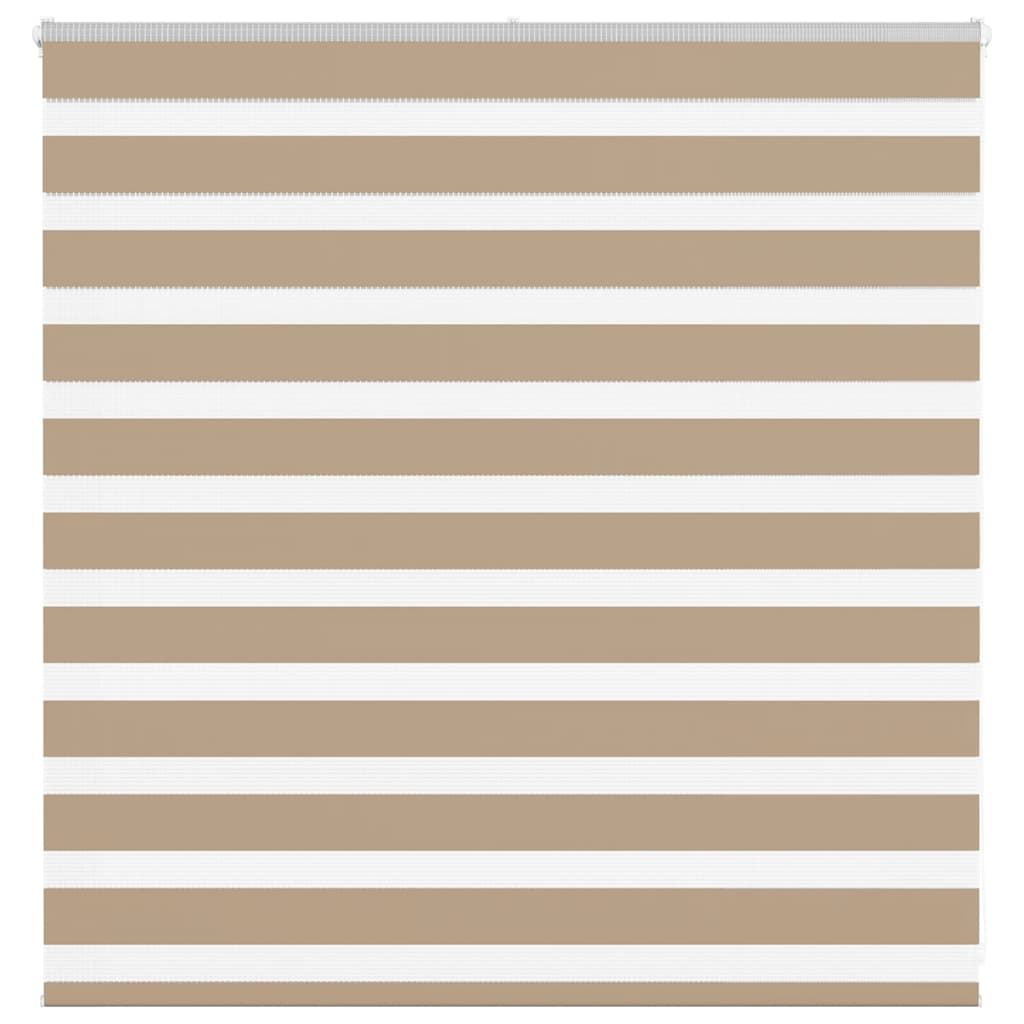 vidaXL Zebra Blind Sand Brown 140x100 cm Fabric Width 135.9 cm Polyester