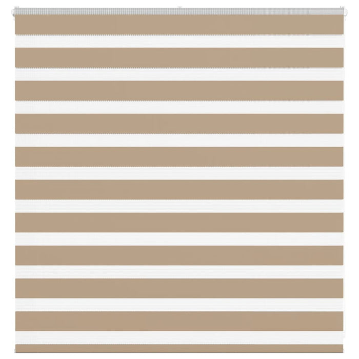 vidaXL Zebra Blind Sand Brown 140x100 cm Fabric Width 135.9 cm Polyester