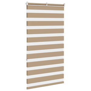 vidaXL Zebra Blind Sand Brown 70x150 cm Fabric Width 65.9 cm Polyester