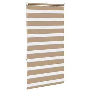 vidaXL Zebra Blind Sand Brown 80x150 cm Fabric Width 75.9 cm Polyester