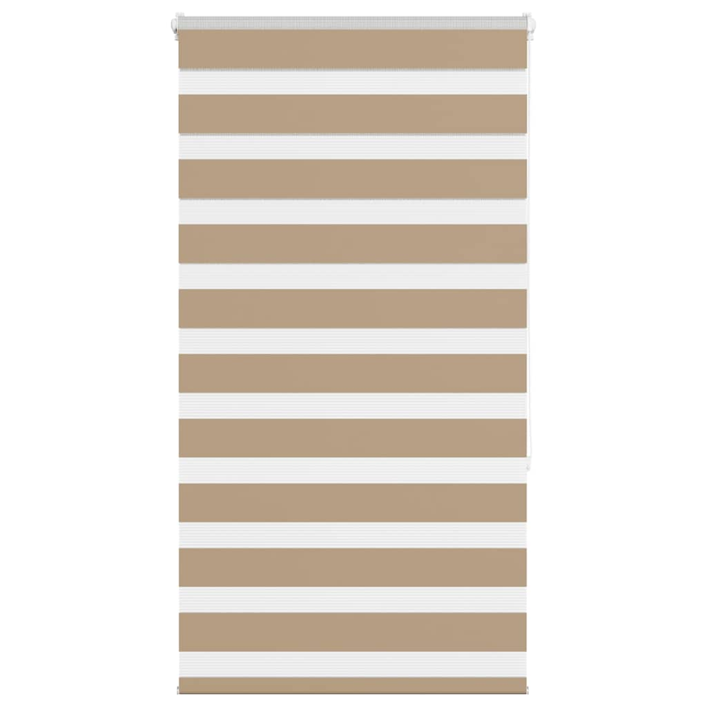 vidaXL Zebra Blind Sand Brown 90x150 cm Fabric Width 85.9 cm Polyester