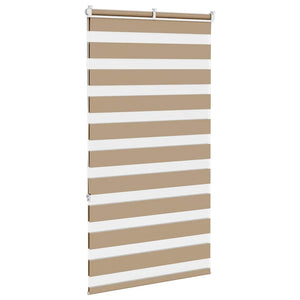 vidaXL Zebra Blind Sand Brown 90x150 cm Fabric Width 85.9 cm Polyester