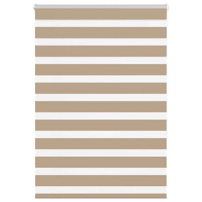 vidaXL Zebra Blind Sand Brown 100x150 cm Fabric Width 95.9 cm Polyester