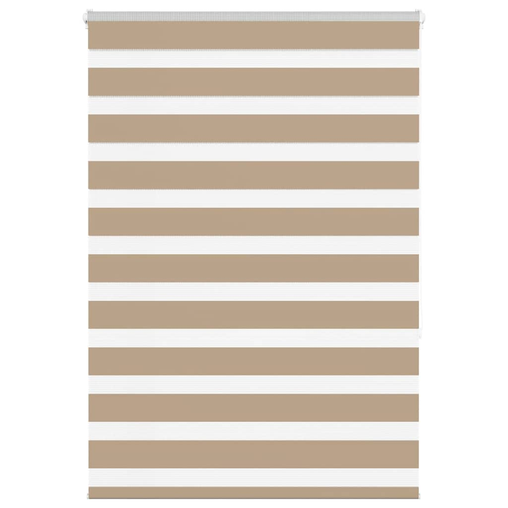 vidaXL Zebra Blind Sand Brown 110x150 cm Fabric Width 105.9 cm Polyester