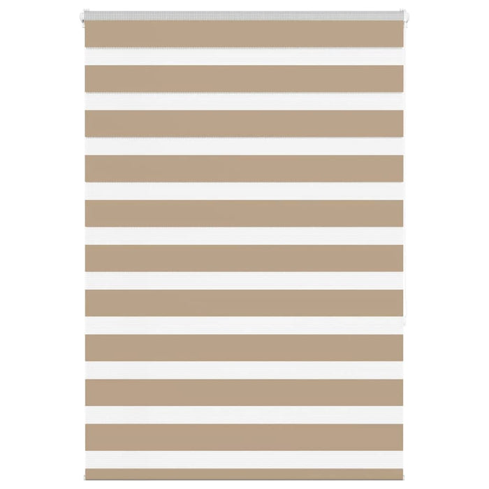 vidaXL Zebra Blind Sand Brown 110x150 cm Fabric Width 105.9 cm Polyester