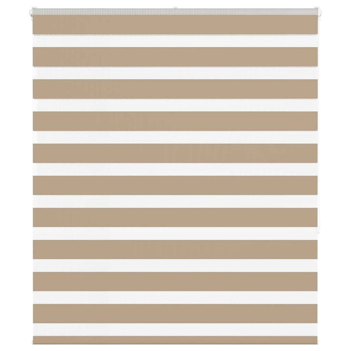 vidaXL Zebra Blind Sand Brown 120x150 cm Fabric Width 115.9 cm Polyester