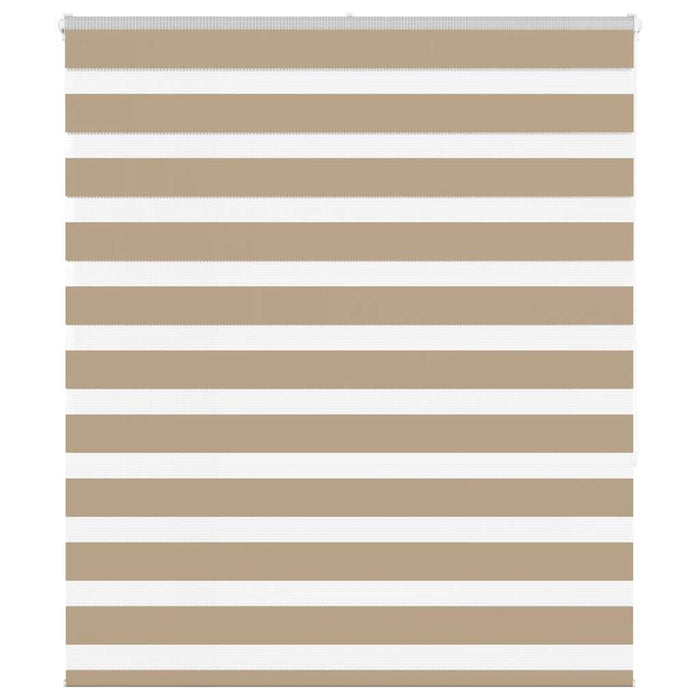 vidaXL Zebra Blind Sand Brown 125x150 cm Fabric Width 120.9 cm Polyester