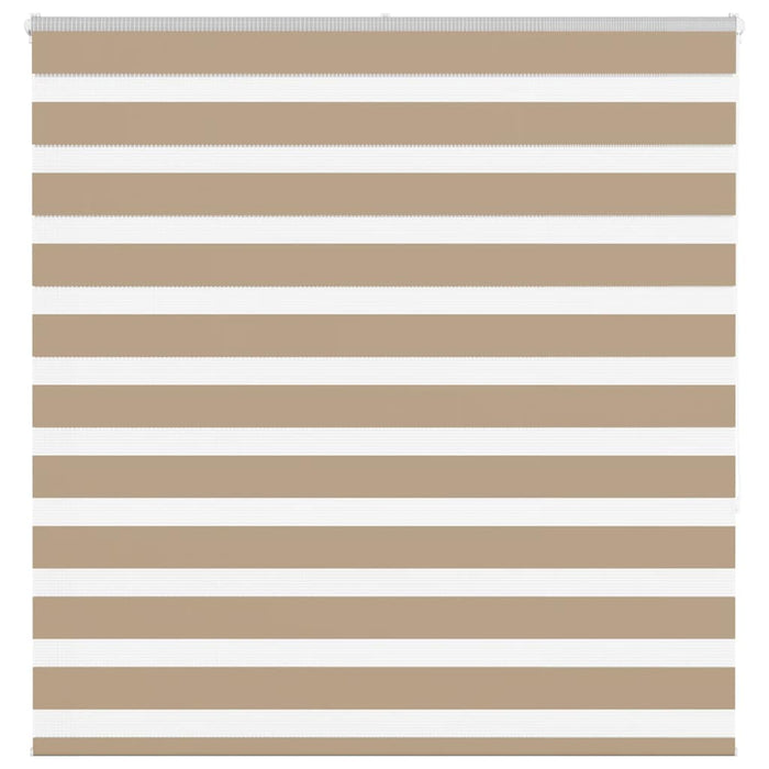 vidaXL Zebra Blind Sand Brown 140x150 cm Fabric Width 135.9 cm Polyester