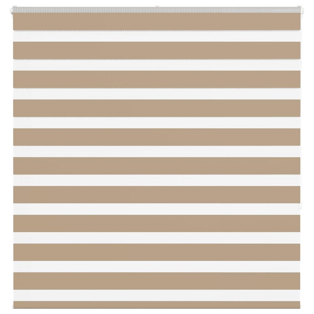 vidaXL Zebra Blind Sand Brown 145x150 cm Fabric Width 140.9 cm Polyester