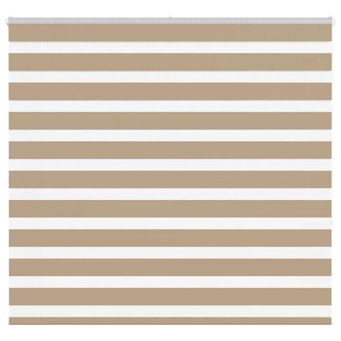 vidaXL Zebra Blind Sand Brown 155x150 cm Fabric Width 150.9 cm Polyester