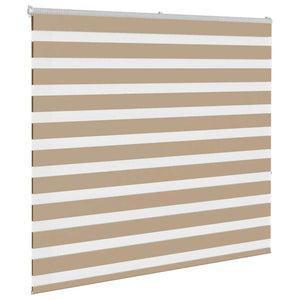 vidaXL Zebra Blind Sand Brown 160x150 cm Fabric Width 155.9 cm Polyester