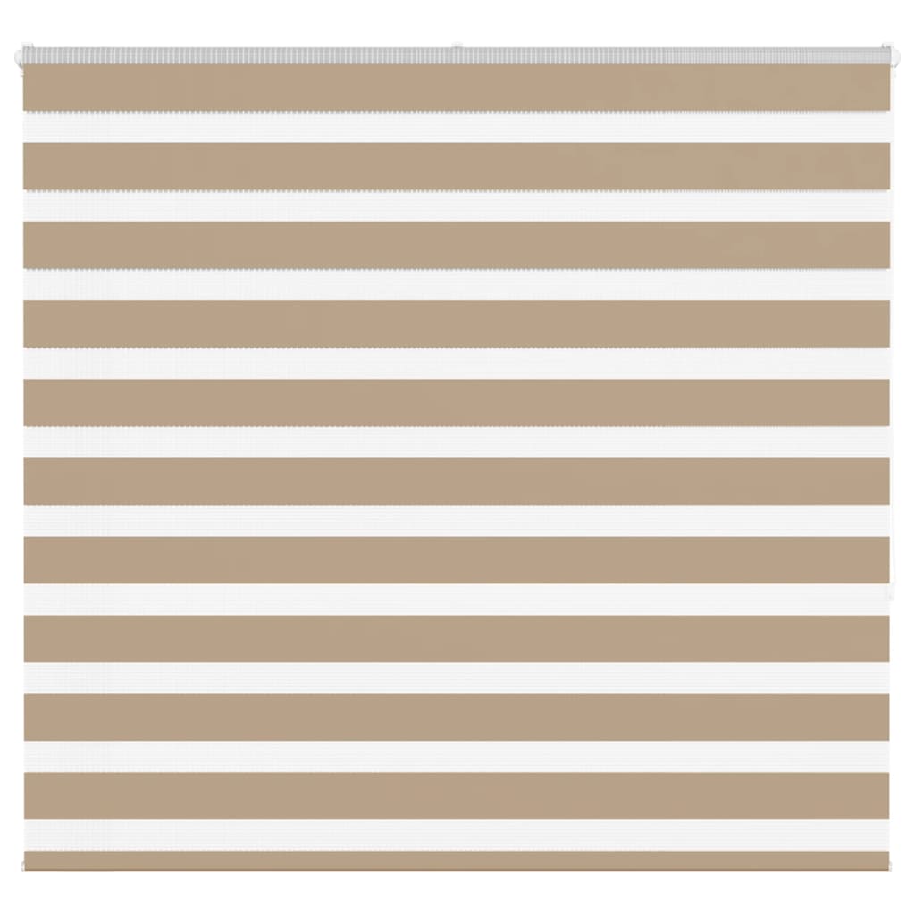 vidaXL Zebra Blind Sand Brown 165x150 cm Fabric Width 160.9 cm Polyester