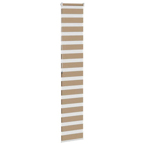 vidaXL Zebra Blind Sand Brown 50x200 cm Fabric Width 45.9 cm Polyester