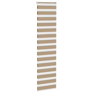 vidaXL Zebra Blind Sand Brown 60x200 cm Fabric Width 55.9 cm Polyester