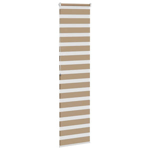 vidaXL Zebra Blind Sand Brown 60x200 cm Fabric Width 55.9 cm Polyester