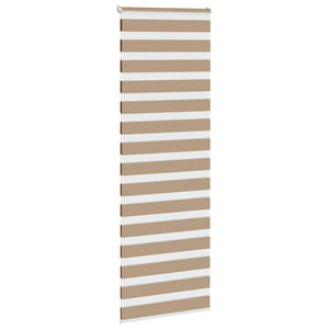 vidaXL Zebra Blind Sand Brown 70x200 cm Fabric Width 65.9 cm Polyester