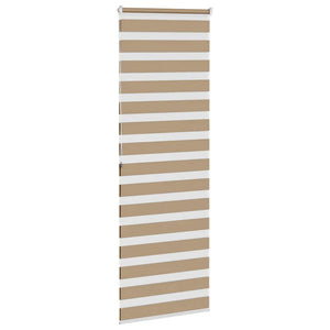 vidaXL Zebra Blind Sand Brown 75x200 cm Fabric Width 70.9 cm Polyester