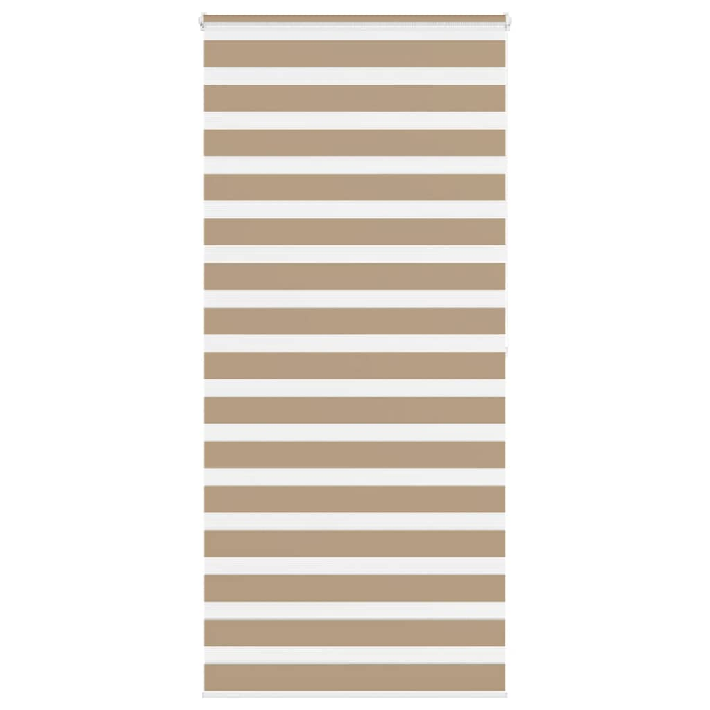 vidaXL Zebra Blind Sand Brown 95x200 cm Fabric Width 90.9 cm Polyester