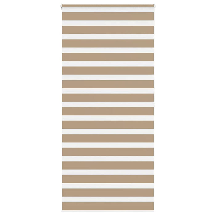 vidaXL Zebra Blind Sand Brown 95x200 cm Fabric Width 90.9 cm Polyester