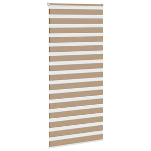 vidaXL Zebra Blind Sand Brown 95x200 cm Fabric Width 90.9 cm Polyester