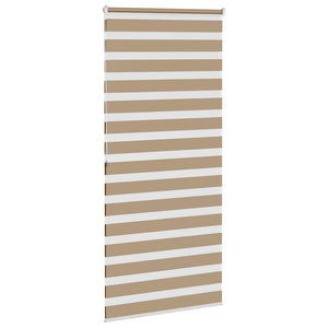 vidaXL Zebra Blind Sand Brown 95x200 cm Fabric Width 90.9 cm Polyester