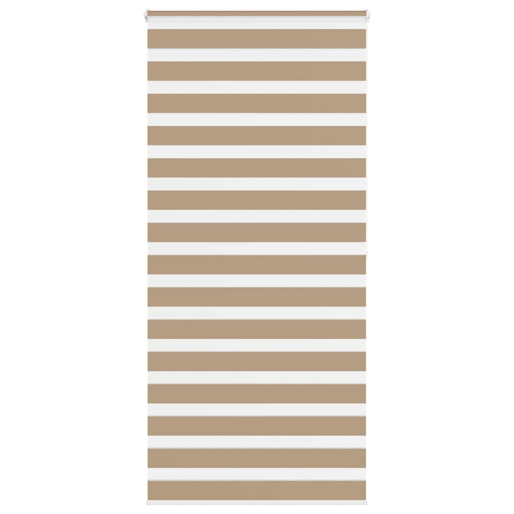 vidaXL Zebra Blind Sand Brown 100x200 cm Fabric Width 95.9 cm Polyester