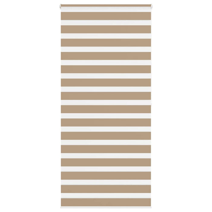 vidaXL Zebra Blind Sand Brown 100x200 cm Fabric Width 95.9 cm Polyester