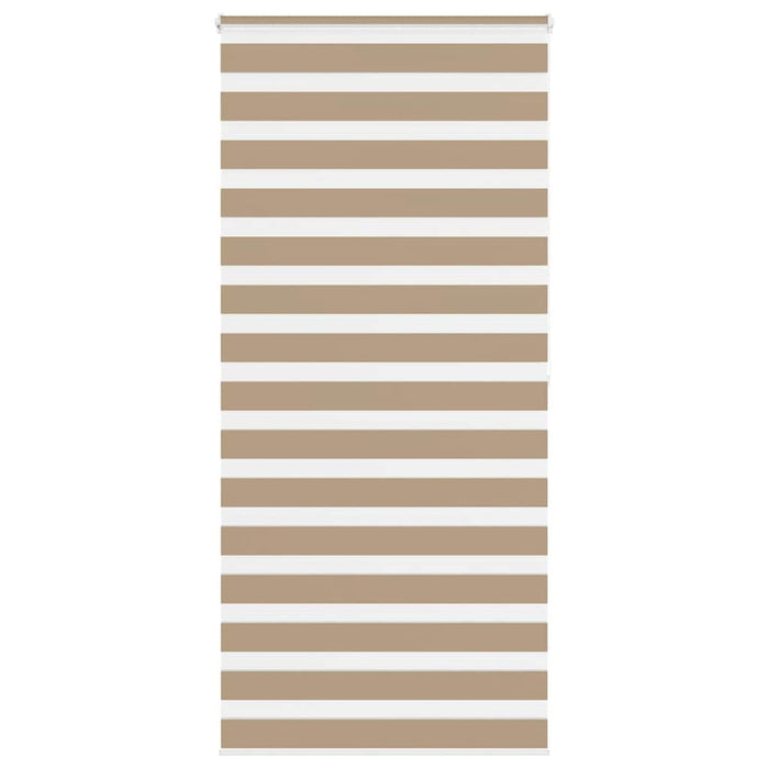 vidaXL Zebra Blind Sand Brown 115x200 cm Fabric Width 110.9 cm Polyester