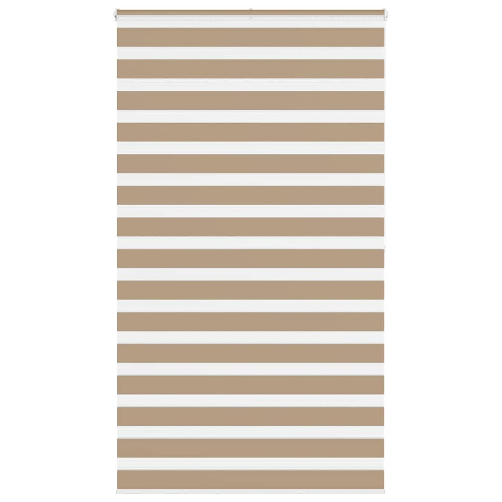 vidaXL Zebra Blind Sand Brown 120x200 cm Fabric Width 115.9 cm Polyester