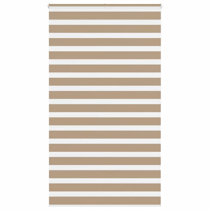 vidaXL Zebra Blind Sand Brown 130x200 cm Fabric Width 125.9 cm Polyester