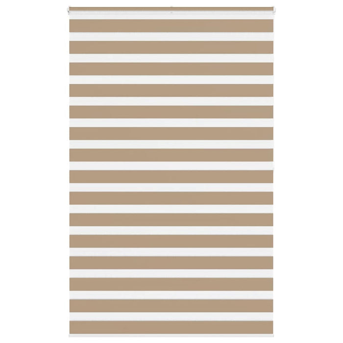 vidaXL Zebra Blind Sand Brown 140x200 cm Fabric Width 135.9 cm Polyester