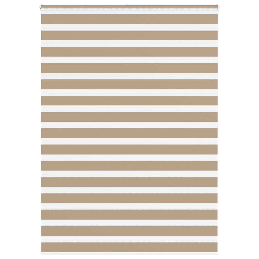 vidaXL Zebra Blind Sand Brown 160x200 cm Fabric Width 155.9 cm Polyester