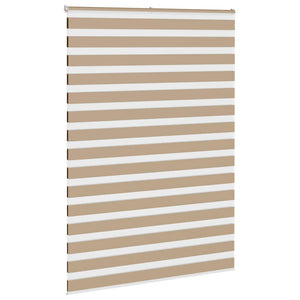 vidaXL Zebra Blind Sand Brown 160x200 cm Fabric Width 155.9 cm Polyester