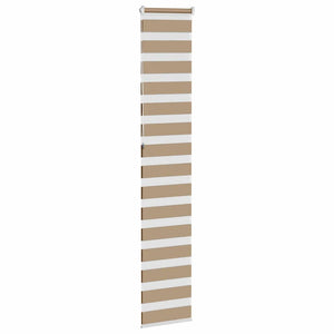 vidaXL Zebra Blind Sand Brown 40x230 cm Fabric Width 35.9 cm Polyester