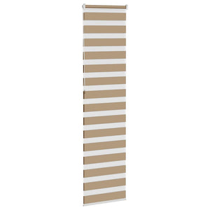 vidaXL Zebra Blind Sand Brown 60x230 cm Fabric Width 55.9 cm Polyester