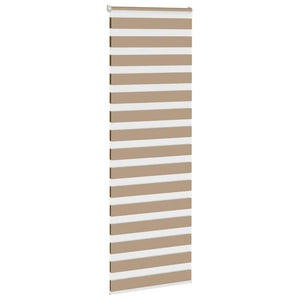 vidaXL Zebra Blind Sand Brown 70x230 cm Fabric Width 65.9 cm Polyester