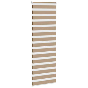 vidaXL Zebra Blind Sand Brown 85x230 cm Fabric Width 80.9 cm Polyester