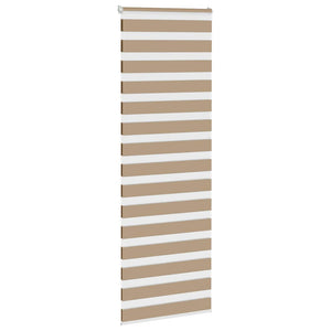 vidaXL Zebra Blind Sand Brown 90x230 cm Fabric Width 85.9 cm Polyester