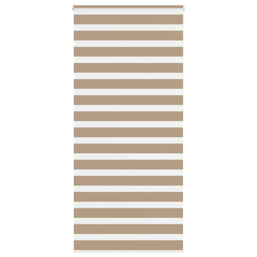 vidaXL Zebra Blind Sand Brown 95x230 cm Fabric Width 90.9 cm Polyester