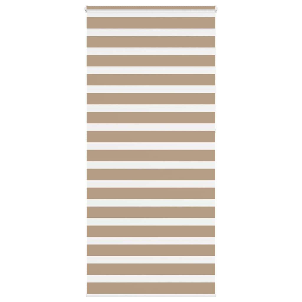 vidaXL Zebra Blind Sand Brown 100x230 cm Fabric Width 95.9 cm Polyester