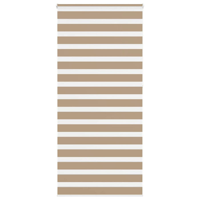 vidaXL Zebra Blind Sand Brown 100x230 cm Fabric Width 95.9 cm Polyester